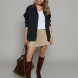 Tyra Pleated Wrap Mini Skirt