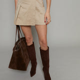 Tyra Pleated Wrap Mini Skirt