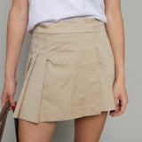 Tyra Pleated Wrap Mini Skirt