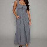 Elowen Gingham Corset Maxi Dress