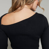 Renzo Asymmetrical Mixed Media Mini Dress