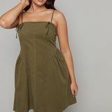 Roma Bow Trim Mini Dress