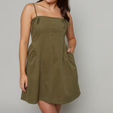 Roma Bow Trim Mini Dress