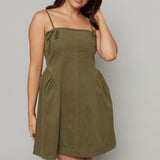 Roma Bow Trim Mini Dress