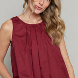 Danielle Poplin Bubble Hem Mini Dress