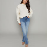 Lily Whipstitch Relaxed Sweater - Crystal