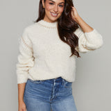 Lily Whipstitch Relaxed Sweater - Crystal