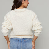 Lily Whipstitch Relaxed Sweater - Crystal