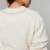 Lily Whipstitch Relaxed Sweater - Crystal