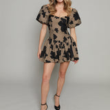 Jillian Floral Jacquard Mini Dress