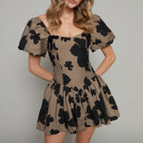 Jillian Floral Jacquard Mini Dress