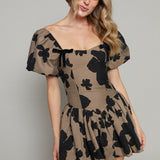 Jillian Floral Jacquard Mini Dress