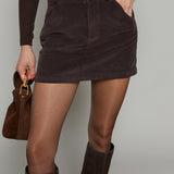 Selena High Rise Corded Mini Skirt