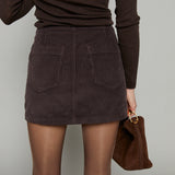 Selena High Rise Corded Mini Skirt