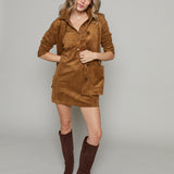 Levi Faux Suede Mini Dress