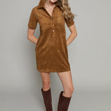 Levi Faux Suede Mini Dress