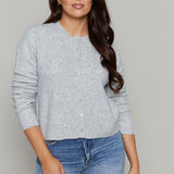 Phoebe Relaxed Cardigan - Light Heather Grey