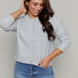 Phoebe Relaxed Cardigan - Light Heather Grey