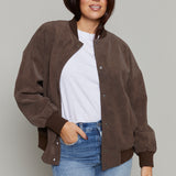Gabriella Faux Leather Bomber Jacket