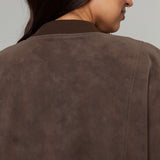 Gabriella Faux Leather Bomber Jacket
