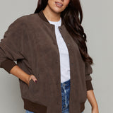 Gabriella Faux Leather Bomber Jacket