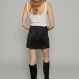 Erica Faux Suede Mini Skirt - Black