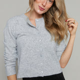 Phoebe Relaxed Cardigan - Light Heather Grey