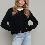 Phoebe Relaxed Cardigan - Black
