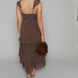 Harriet Polka Dot Ruffle Midi Dress