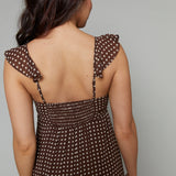 Harriet Polka Dot Ruffle Midi Dress