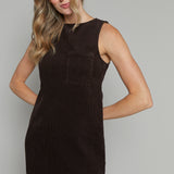 Channing Corduroy Shift Mini Dress