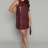 Valencia Faux Leather Mini Dress