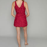 Rita 3D Floral Shift Mini Dress