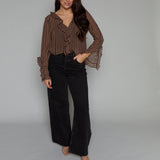 Darla Ruffle Polka Dot Blouse