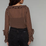 Darla Ruffle Polka Dot Blouse