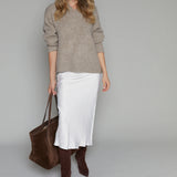 Zaza Midi Slip Skirt - Sea Salt