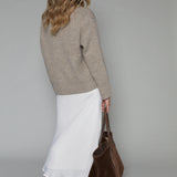 Zaza Midi Slip Skirt - Sea Salt
