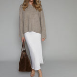 Zaza Midi Slip Skirt - Sea Salt