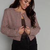 Priscilla Striped Cropped Jacket