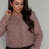 Priscilla Striped Cropped Jacket