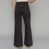 Carrington High Rise Relaxed Flared Jean - Chocolate Washed