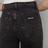 Carrington High Rise Relaxed Flared Jean - Chocolate Washed