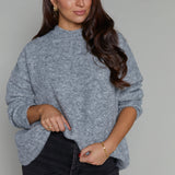 Chelsea Oversized Knit Sweater - Charcoal