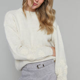 Lillian Embroidered Floral Applique Sweater