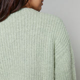Jessie Relaxed High Neck Ribbed Sweater - Grass