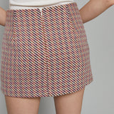 Kiya Striped Mini Skort