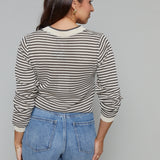 Rosie Striped Scalloped Sweater Top