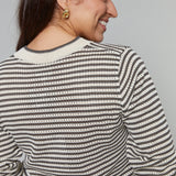 Rosie Striped Scalloped Sweater Top