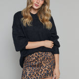 Audrina Leopard Mini Skirt