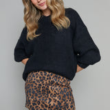 Audrina Leopard Mini Skirt